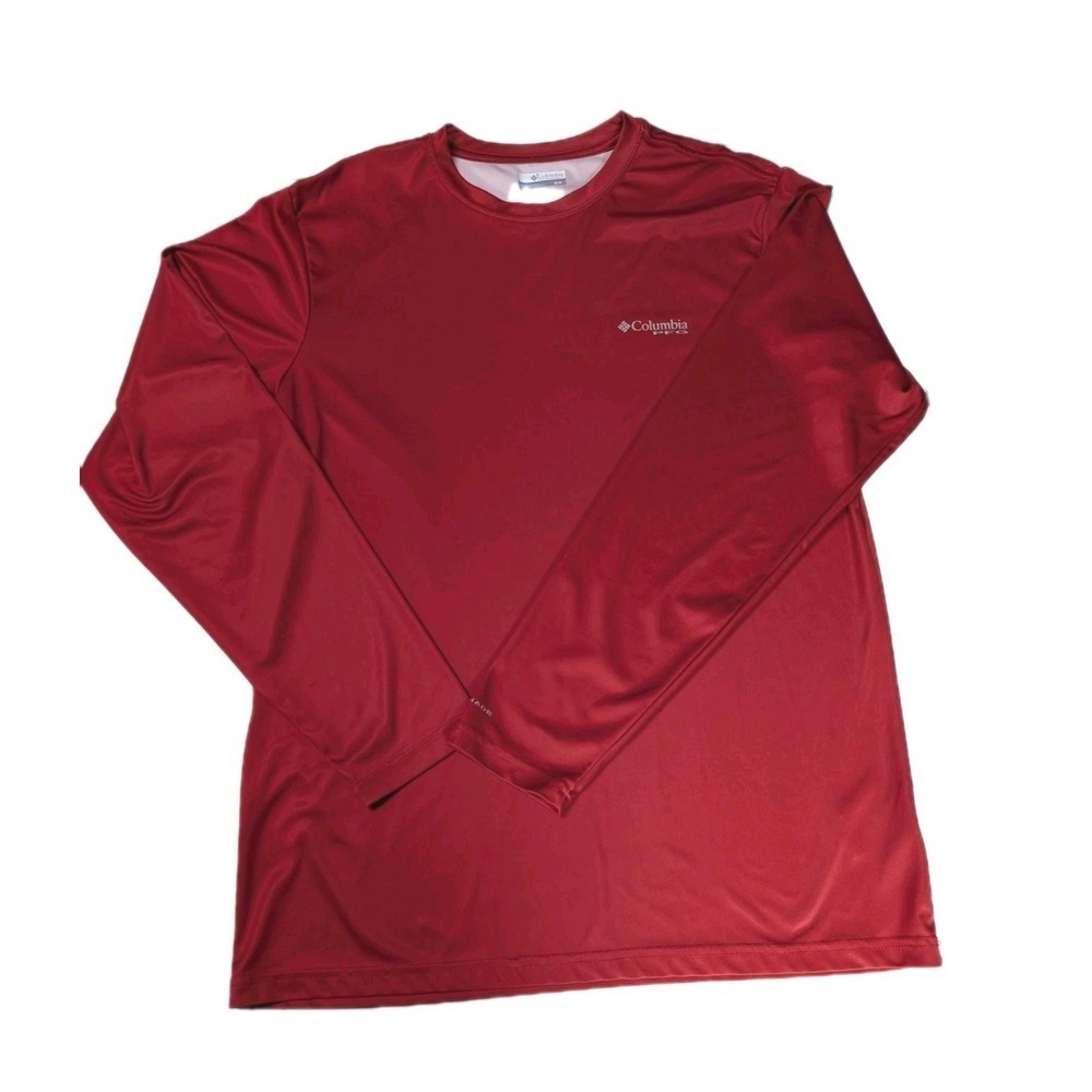 Columbia PFG Terminal Tackle Long Sleeve Shirt Men's Medium Red Georgia Flag...